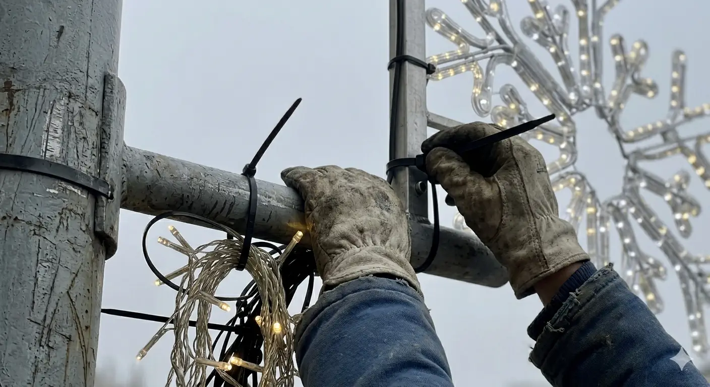 Montaż dekoracji świątecznych i oświetlenia miejskiego